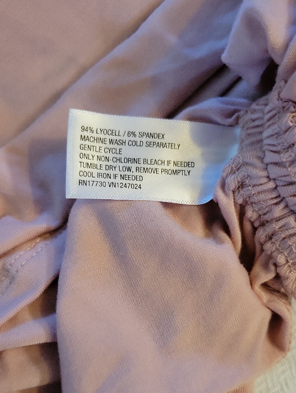 a new day Short-Sleeve Ruched Side Tee — Dusty Pink Size Small NWT - Picture 6 of 6